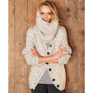 St9320 Cardigan and Snood for Women in Stylecraft Alpaca Tweed Chunky