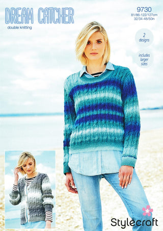 ST9730 Ladies Jumper & Cardigan in Dream Catcher DK