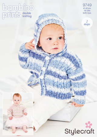 ST9749 Babies Jumper & Hoodie in Stylecraft Bambino Prints DK