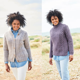 ST9812 Ladies Cardigan & Sweater in Stylecraft Softie Chunky