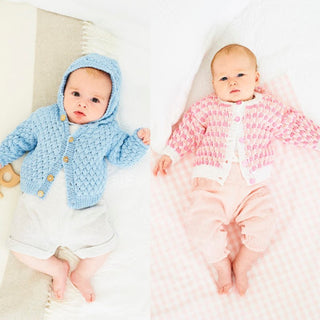 ST9830 Baby's Round Neck and Hooded Cardigans in Stylecraft Naturals Bamboo & Cotton DK