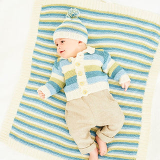 ST9831 Baby's Jacket, Hat and Blanket in Stylecraft Naturals Bamboo & Cotton DK