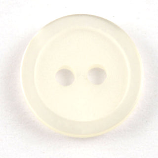 Raised Edge Flat Circular White Buttons