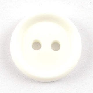 Shiny Circular with Raised Edge White Buttons