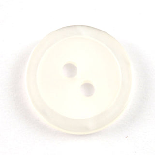 Raised Edge Flat Circular White Buttons