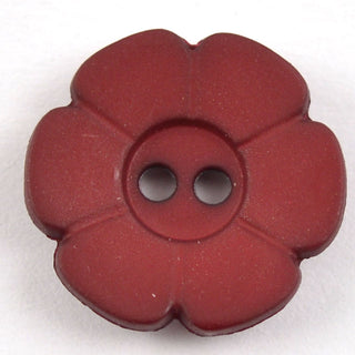 Six Petal Matt Plastic Flower Buttons