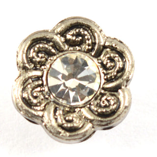 Flower Shank Button with Diamante