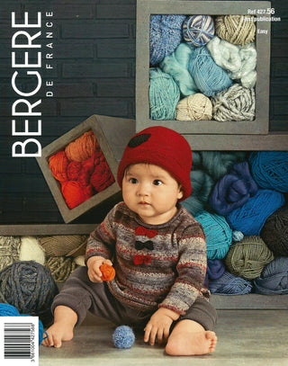 Bergere de France Jumper and Hat for Babies in Goomy 50 Leaflet 56