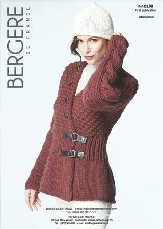 Bergere de France Jacket for Women in Recyclaine Leaflet 90