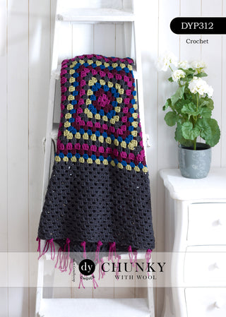DYP312 Crochet Blanket in DY Choice Chunky with Wool