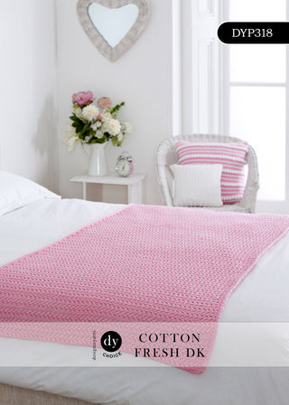DYP318 Blanket in DY Choice Cotton Fresh DK