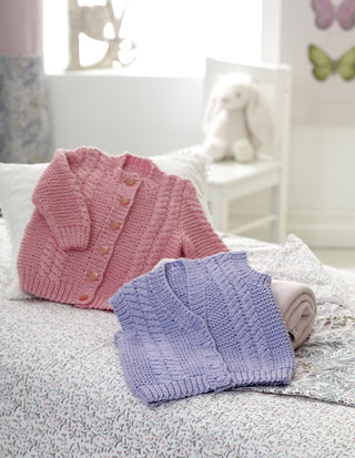 DYP329 Cardigan and Waistcoat for Babies in DY Choice Baby Cloud