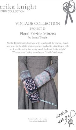 Erika Knight Floral Fairisle Mittens
