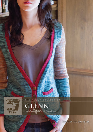 J14-01 Glenn Cardigan for Women in Findley DK Dappled