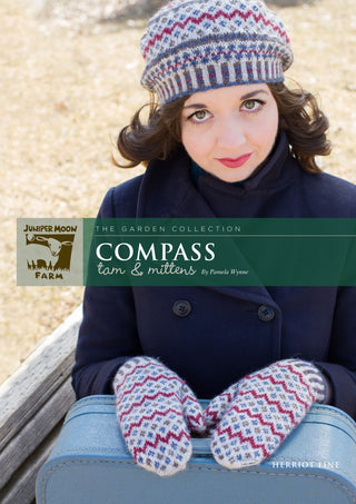 J23-05 Compass Hat and Mittens for Women in Herriot Fine