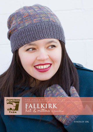 J25-01 Fallkirk Hat and Mittens for Women in Findley DK