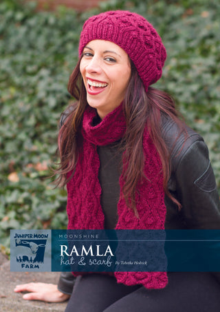 J30-01 Ramla Hat and Scarf for Women in Moonshine