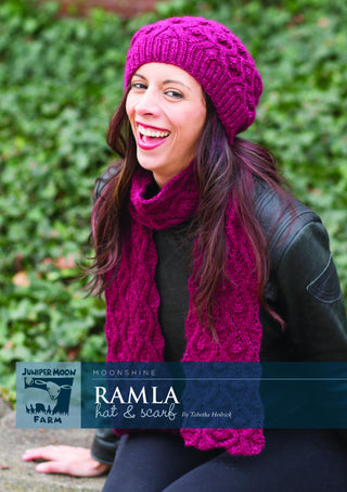 J30-01 Ramla Hat and Scarf for Women in Moonshine