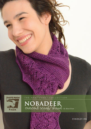 J4-08 Nobadeer Crescent Scarf for Women in Findley DK