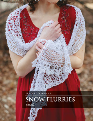J46-03 Crochet Snow Flurries Scarf for Women in Findley