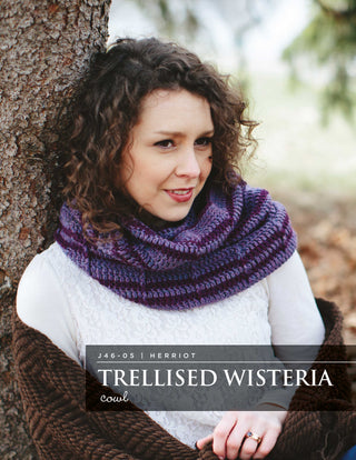 J46-05 Crochet Trellised Wisteria Cowl for Women in Herriot