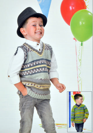 JB398 Jumper and Vest for Children in James C Brett Fairground DK