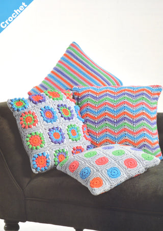 JB409 Crochet Cushions in James C Brett Noodles