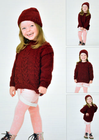 JB420 Jumper and Hat for Children in Twisted