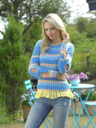 JB463 Ladies Sweater in James C Brett Harmony DK