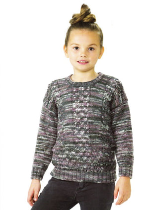 JB476 Girl's Sweater in James C Brett Stonewash DK