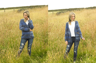 JB546 Ladies Jacket in James C Brett Mojo Magic Chunky