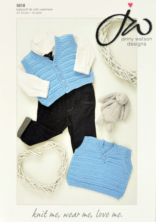 JW5018 Baby Waistcoat Babysoft DK with Cashmere