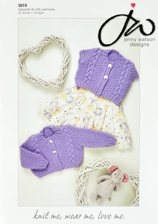 JW5019 Baby Cardigan Babysoft DK with Cashmere