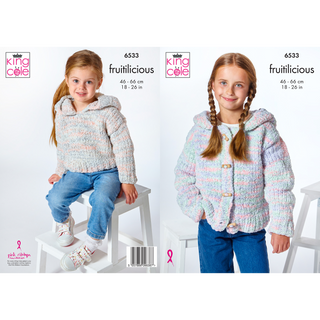 KC6533 Hoodies Knitted in King Cole Fruitilicious