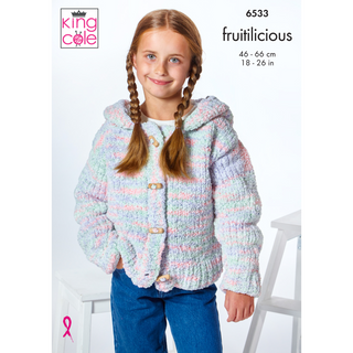KC6533 Hoodies Knitted in King Cole Fruitilicious