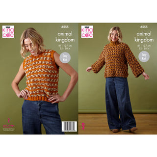 KC6555 Tank Top and Sweater knitted in Animal Kingdom