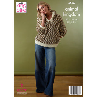 KC6556 Sweater and Cardigan knitted in Animal Kingdom
