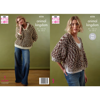 KC6556 Sweater and Cardigan knitted in Animal Kingdom