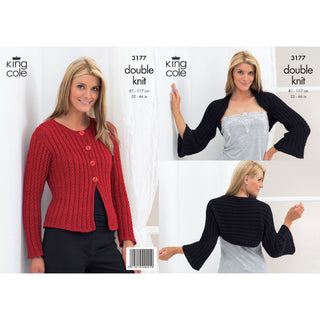 KC3177 Women's Cardigan and Bolero in DK