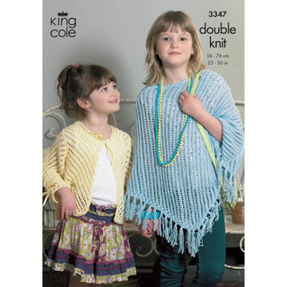 KC3347 Children's Poncho and Cardigan in DK