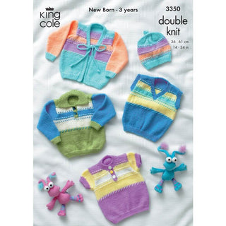 KC3350 Babies Cardigan, Jumper and Hat in DK
