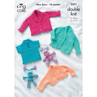 KC3351 Babies Cardigan, Top and Bolero in DK