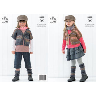 KC3425 Children's Cardigan in King Cole Splash DK