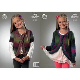 KC3435 Jackets for Children in King Cole Riot Chunky