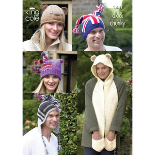 KC3441 Novelty Hats for Adults in DK and Chunky