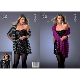 KC3462 Womens Shawl in King Cole Galaxy DK