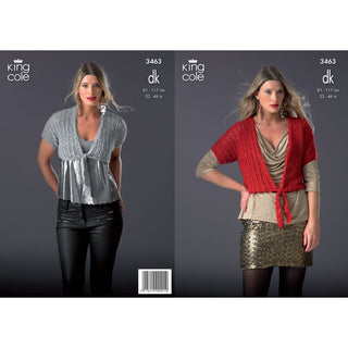 KC3463 Womens Boleros in King Cole Galaxy DK