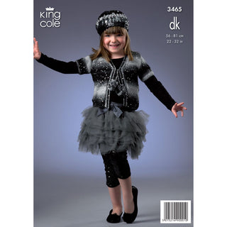 KC3465 Childrens Cardigans in King Cole Galaxy DK