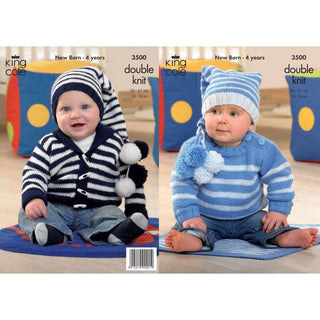 KC3500 Jumper, Jacket, Hat and Blanket for Babies in King Cole Comfort DK