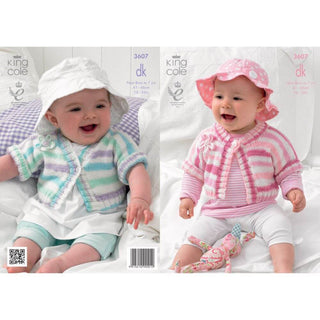 KC3607 Cardigans for Babies and Children in King Cole Candystripe DK